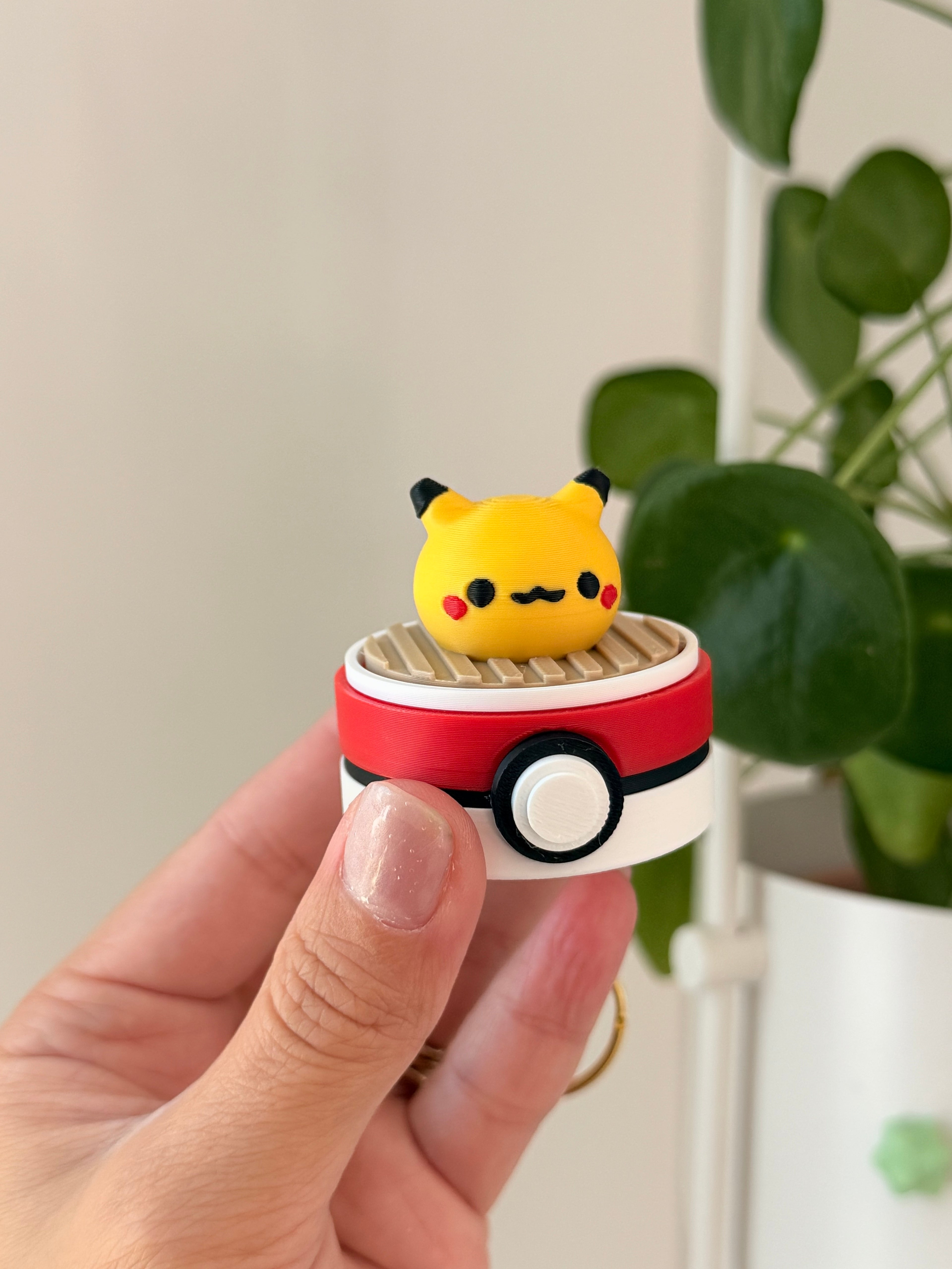 Pokémon Dim Sum Clicker Keychain | 3D Printed Fidget Keychain | Pikachu, Ditto, Gengar, Jigglypuff, Rayquaza | Cute Desk Toy Gift