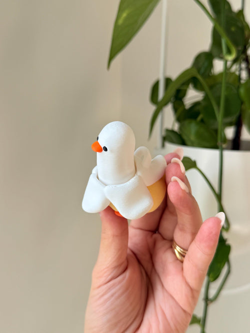 3D Printed Banana Duck Fidget Clicker Toy | Kawaii Desk Accessory __etsy:7925760141