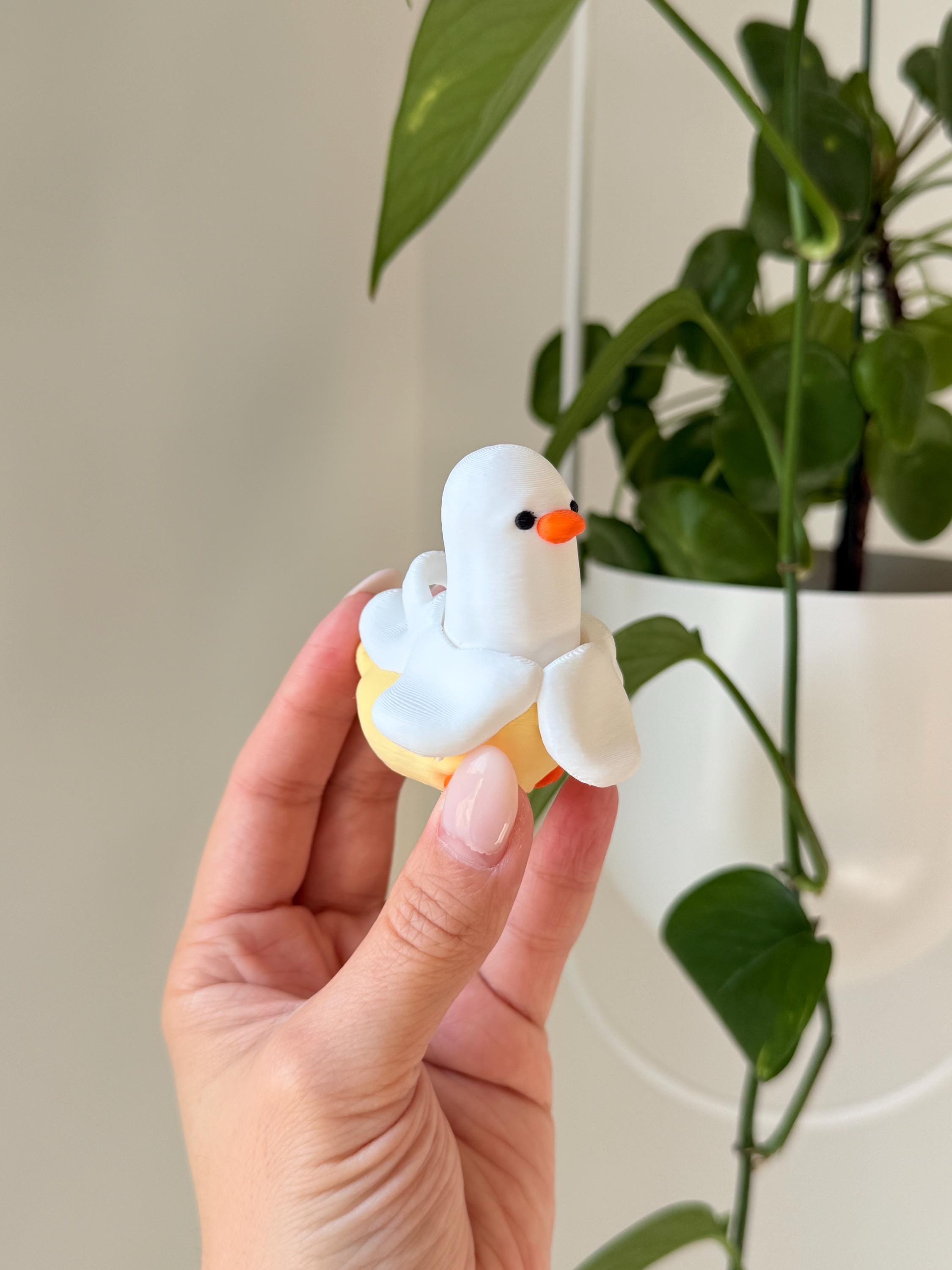 3D Printed Banana Duck Fidget Clicker Toy | Kawaii Desk Accessory __etsy:7925760149
