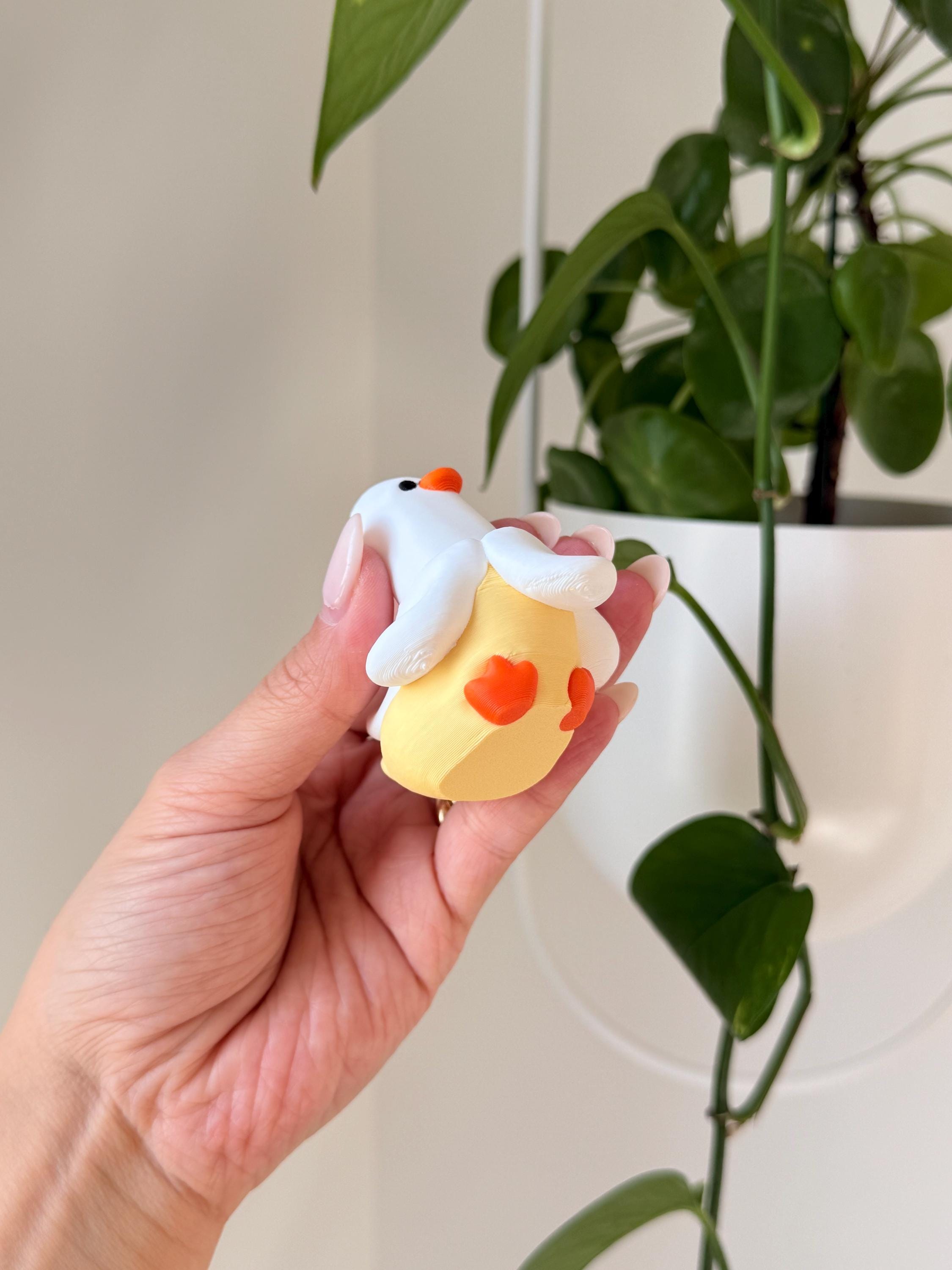 3D Printed Banana Duck Fidget Clicker Toy | Kawaii Desk Accessory __etsy:7925760145