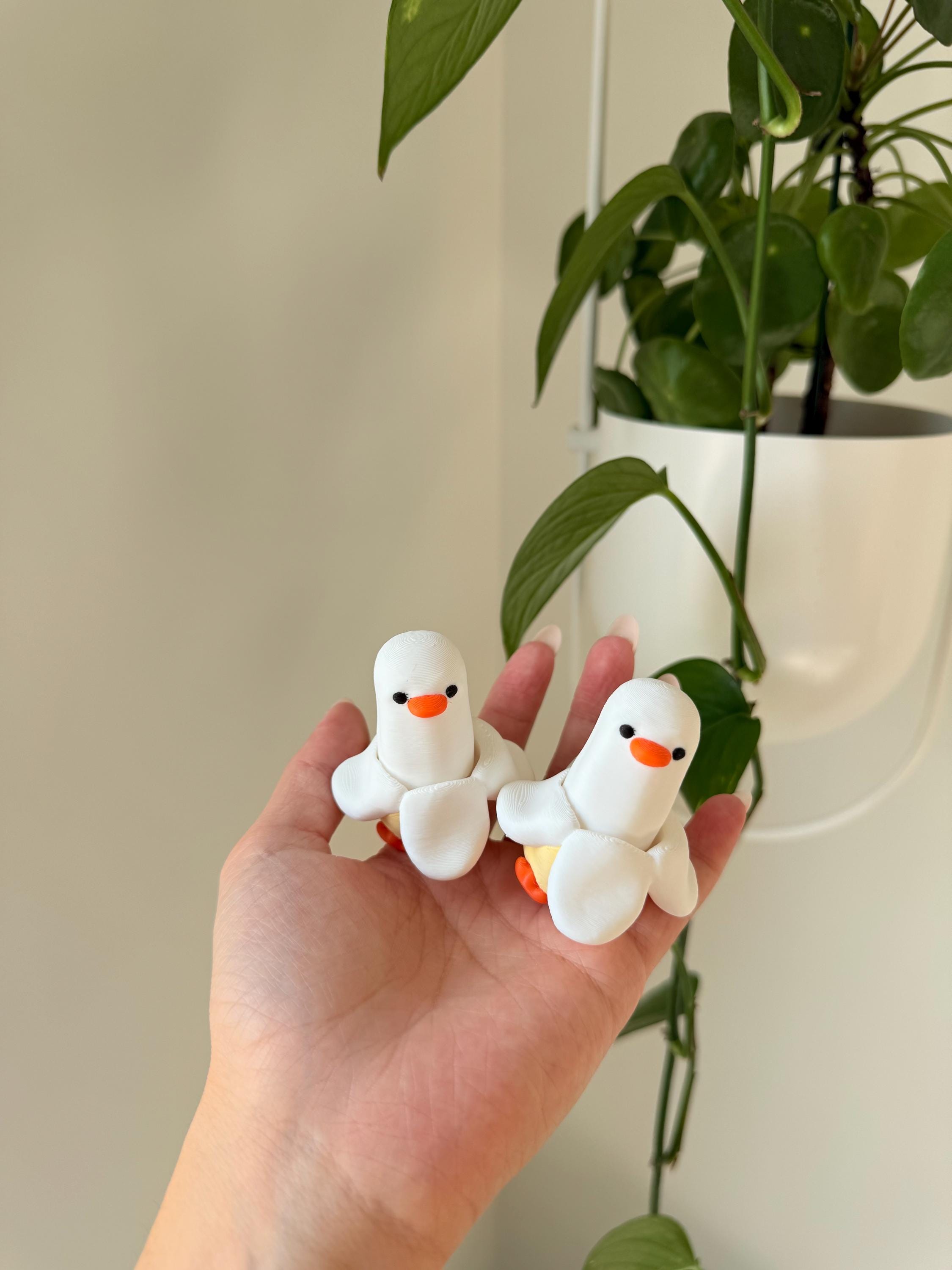 3D Printed Banana Duck Fidget Clicker Toy | Kawaii Desk Accessory __etsy:7877803412