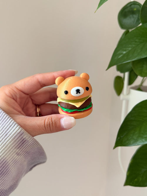 3D Printed Bear Burger Fidget Clicker, Desk Buddy Toy (NO keychain) __etsy:7987170400