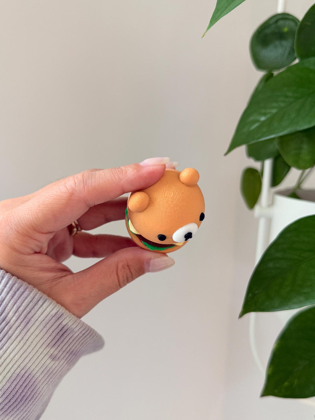 3D Printed Bear Burger Fidget Clicker, Desk Buddy Toy (NO keychain) __etsy:8035110313