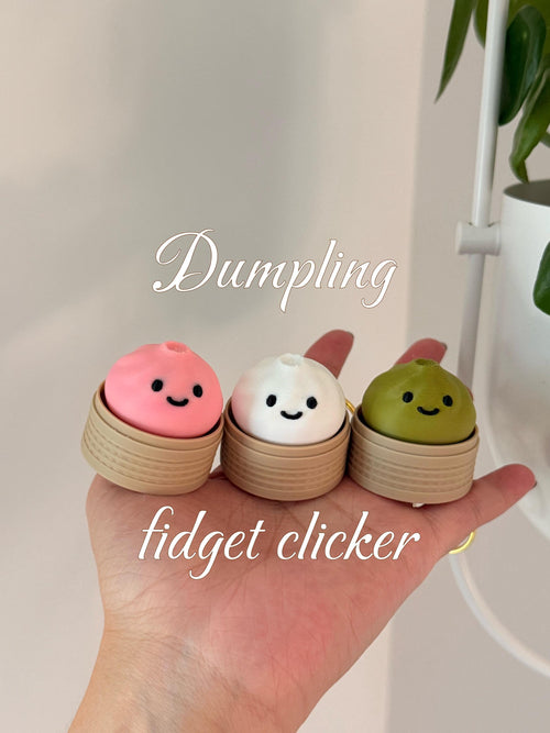 3D Printed Dumpling Fidget Clicker, Kawaii Desk Toy, Sensory Keychain Fidget Button __etsy:8089452817