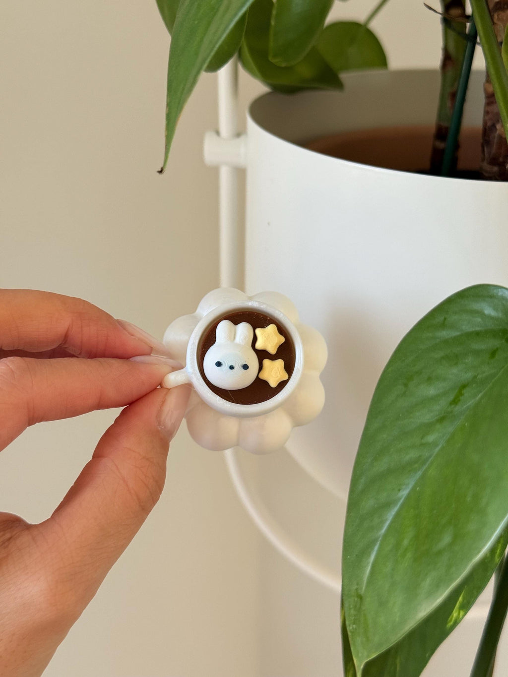 3D Printed Latte Fidget Clicker Keychain | Kawaii Bunny, Matcha, Coffee Desk Toy __etsy:7879691903