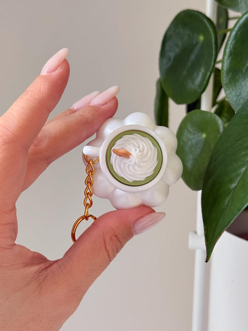 3D Printed Latte Fidget Clicker Keychain | Kawaii Bunny, Matcha, Coffee Desk Toy __etsy:7814851322