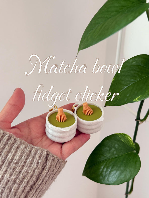 3D Printed Matcha Bowl Fidget Clicker – With or Without Chasen __etsy:8049320313