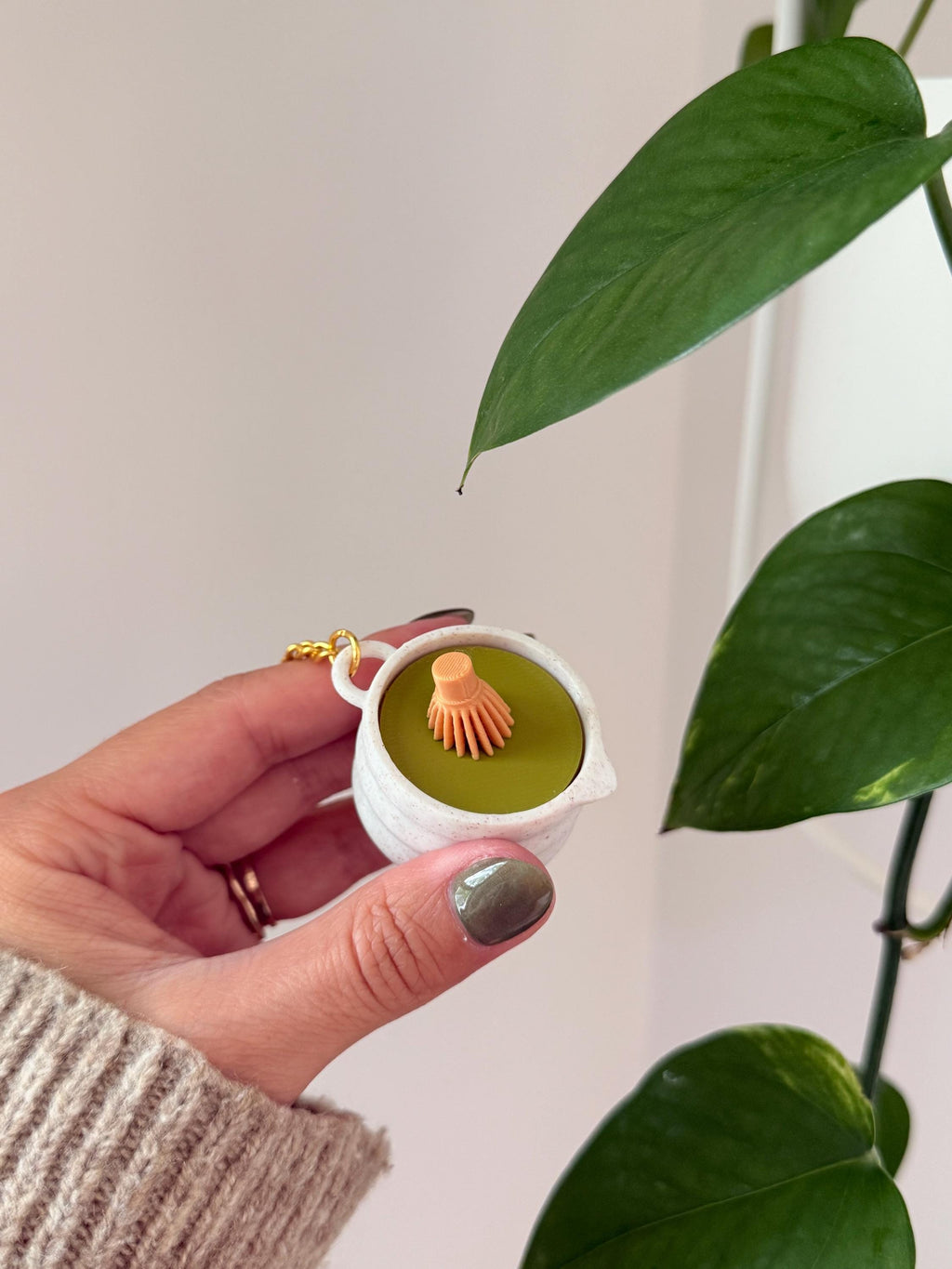 3D Printed Matcha Bowl Fidget Clicker – With or Without Chasen __etsy:8049320295