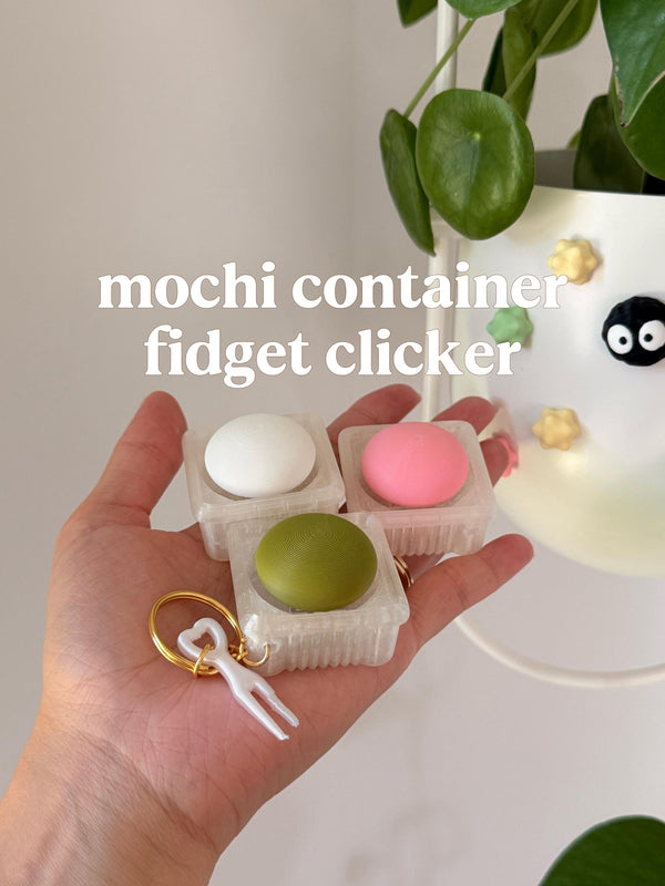 3D Printed Mochi Fidget Clicker Toy | Pink, Green, White Desk Accessory __etsy:8149121557
