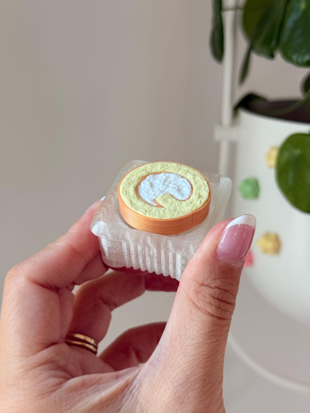 3D Printed Roll Cake Fidget Clicker | Japanese Convenience Store Dessert Toy, Matcha Cream Keychain __etsy:8191345697