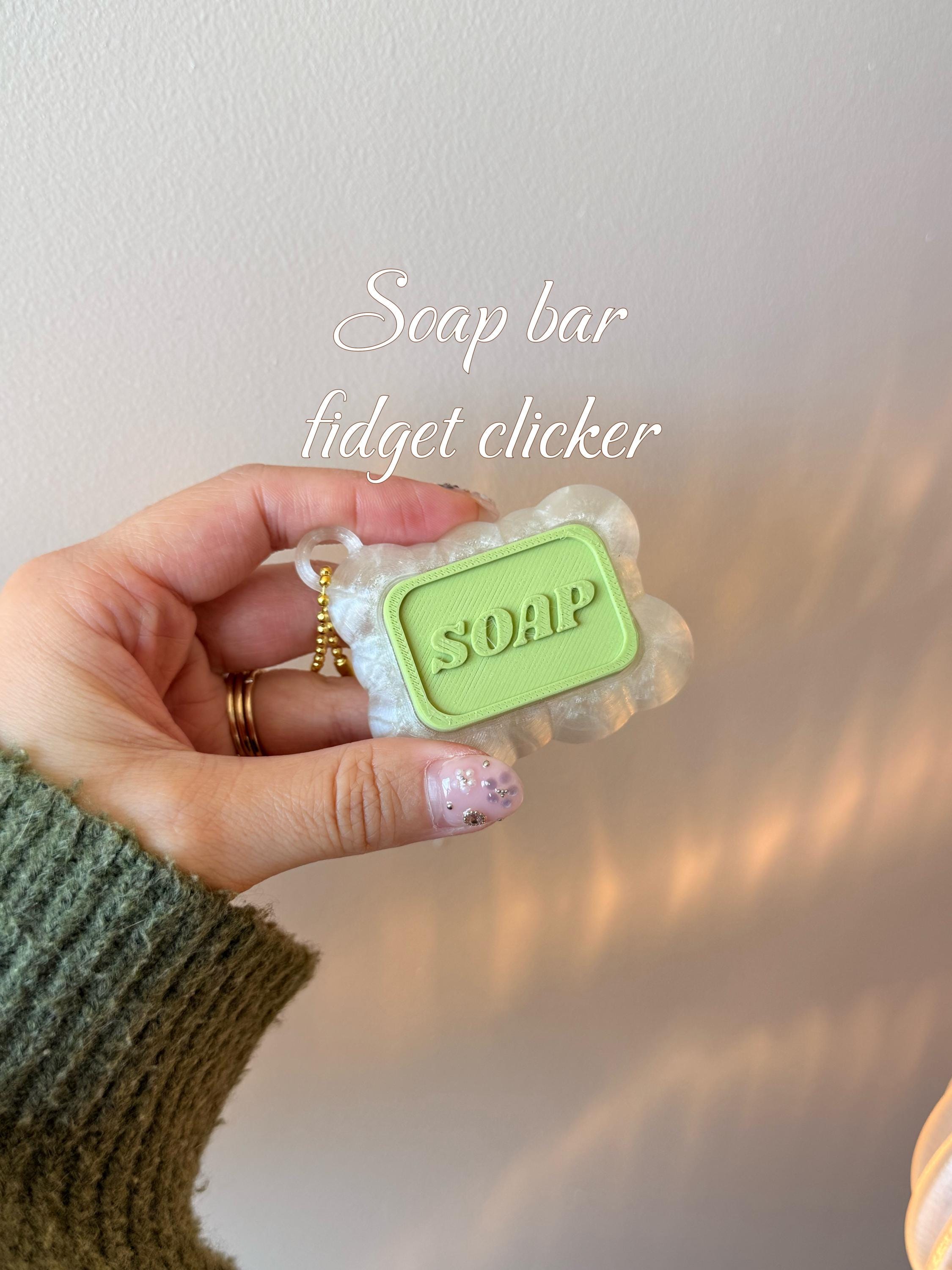 3D Printed Soap Bar Clicker Fidget Toy | Keychain Desk Accessory ASMR Clicker __etsy:7934151022