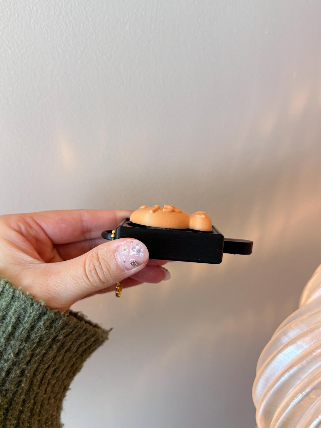 3D Printed Taiyaki Fidget Clicker Keychain | Japanese Street Food Bag Charm | single or double __etsy:7780111072