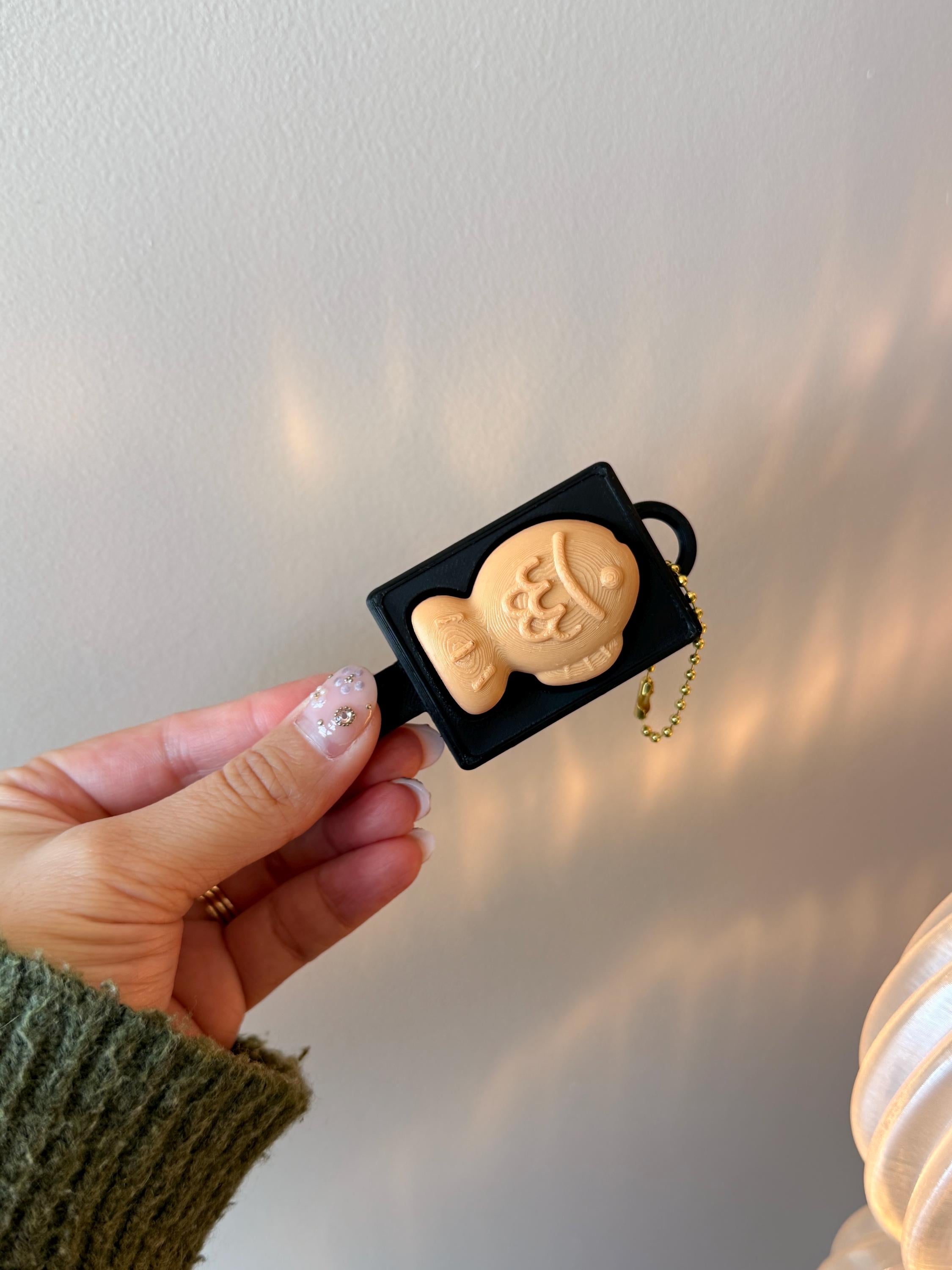 3D Printed Taiyaki Fidget Clicker Keychain | Japanese Street Food Bag Charm | single or double __etsy:7780111060