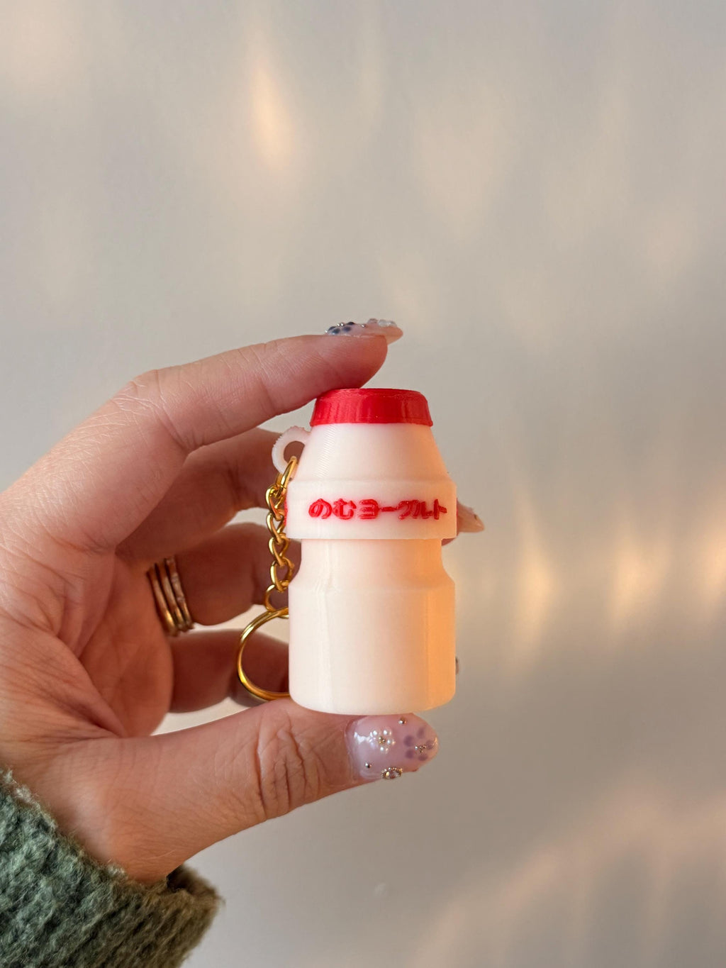 3D Printed Yakult-Inspired Clicker Fidget – Kawaii Yogurt Keychain, Desk Toy (PLA) __etsy:7756154144