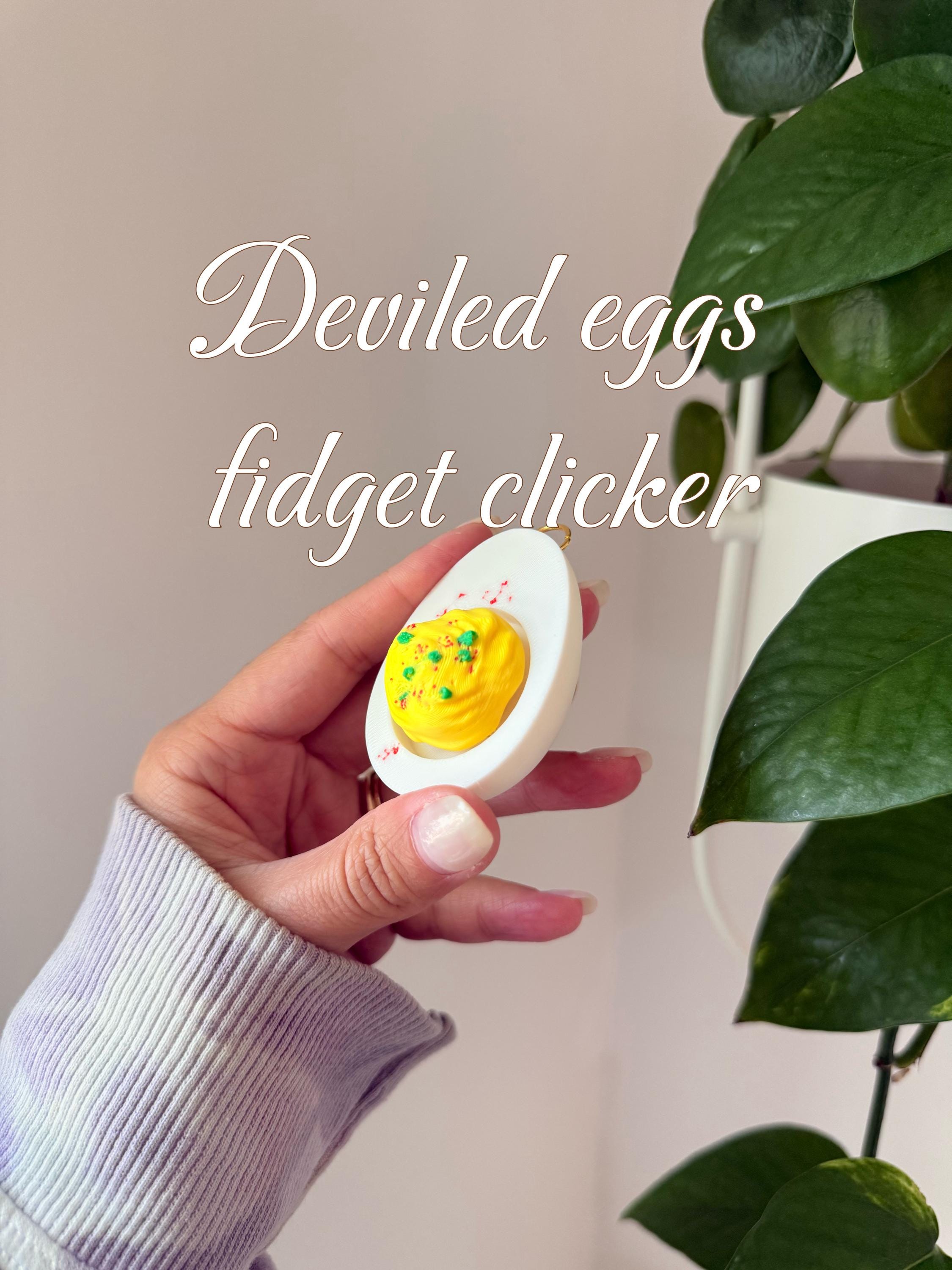 Deviled Egg Fidget Clicker Toy | 3D Printed Desk Gadget __etsy:7986940260