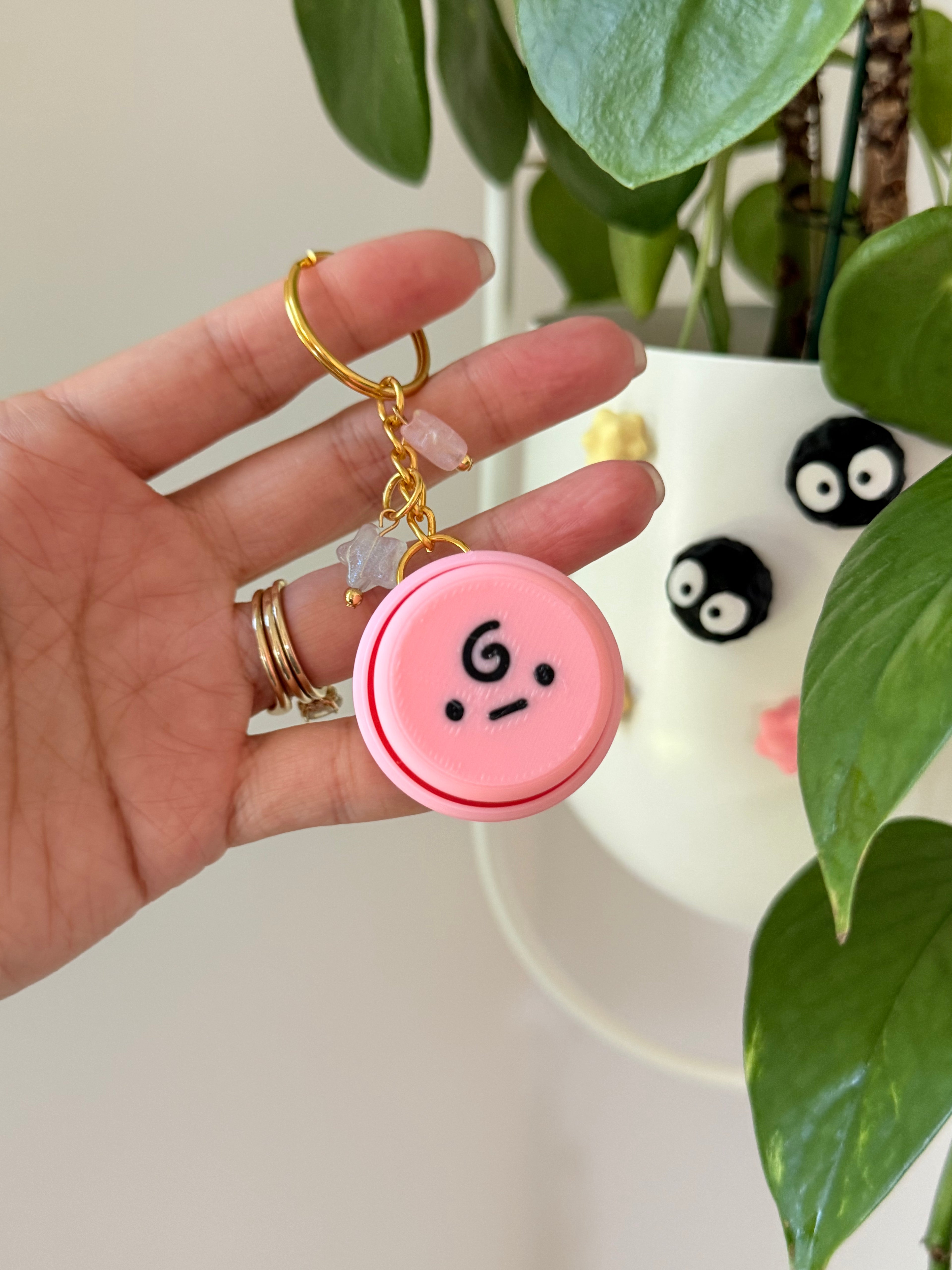 Pokémon Inspired Mini Clicker Fidget Keychain | 3D Printed Cute Pocket Fidget Toy with Star Charm | Collectible Desk Accessory