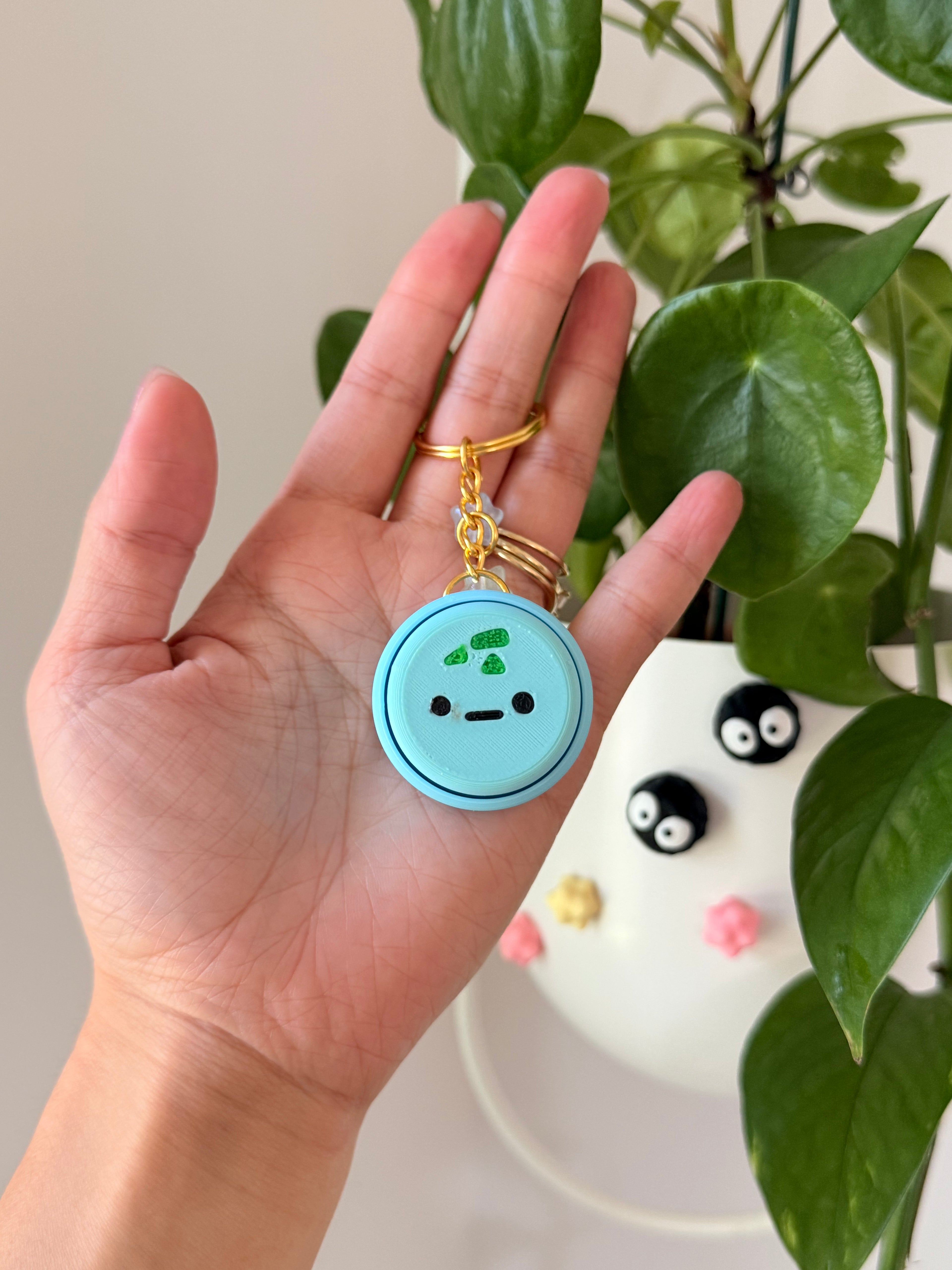 Pokémon Inspired Mini Clicker Fidget Keychain | 3D Printed Cute Pocket Fidget Toy with Star Charm | Collectible Desk Accessory