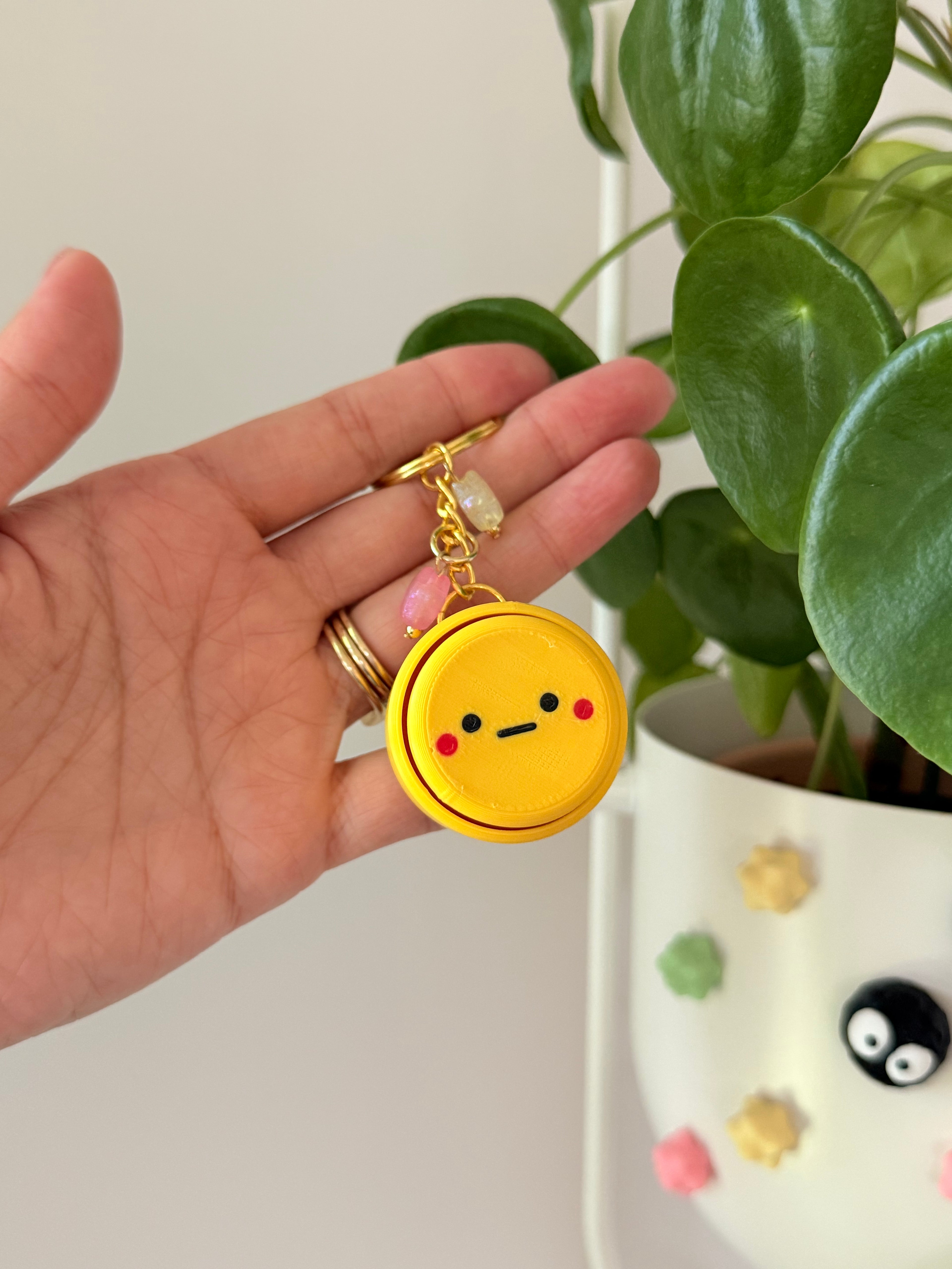 Pokémon Inspired Mini Clicker Fidget Keychain | 3D Printed Cute Pocket Fidget Toy with Star Charm | Collectible Desk Accessory