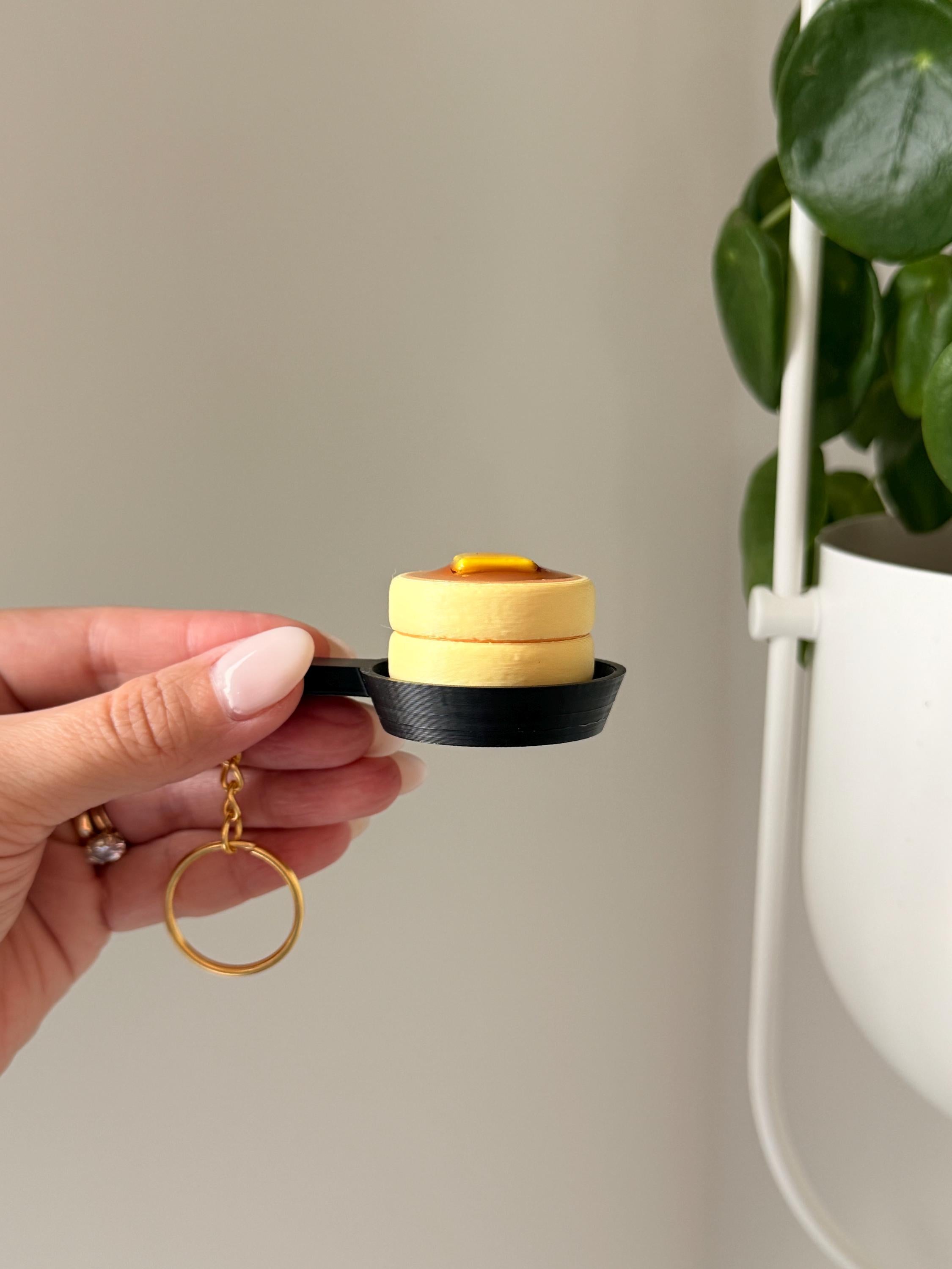 Japanese Soufflé Pancake Fidget Keychain | 3D Printed Fluffy Stack (Silent or Clicky) __etsy:7843293078