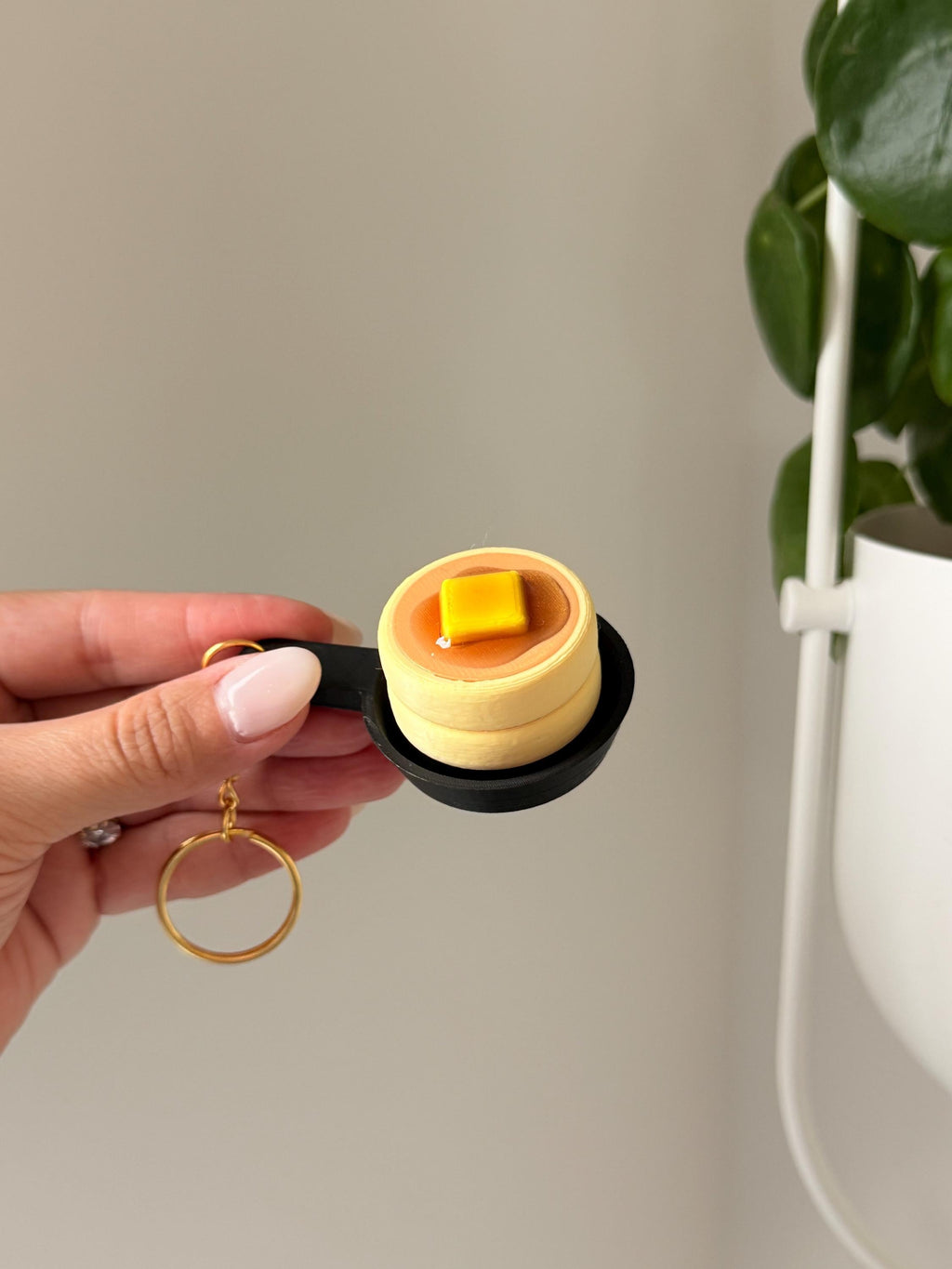 Japanese Soufflé Pancake Fidget Keychain | 3D Printed Fluffy Stack (Silent or Clicky) __etsy:7843293076