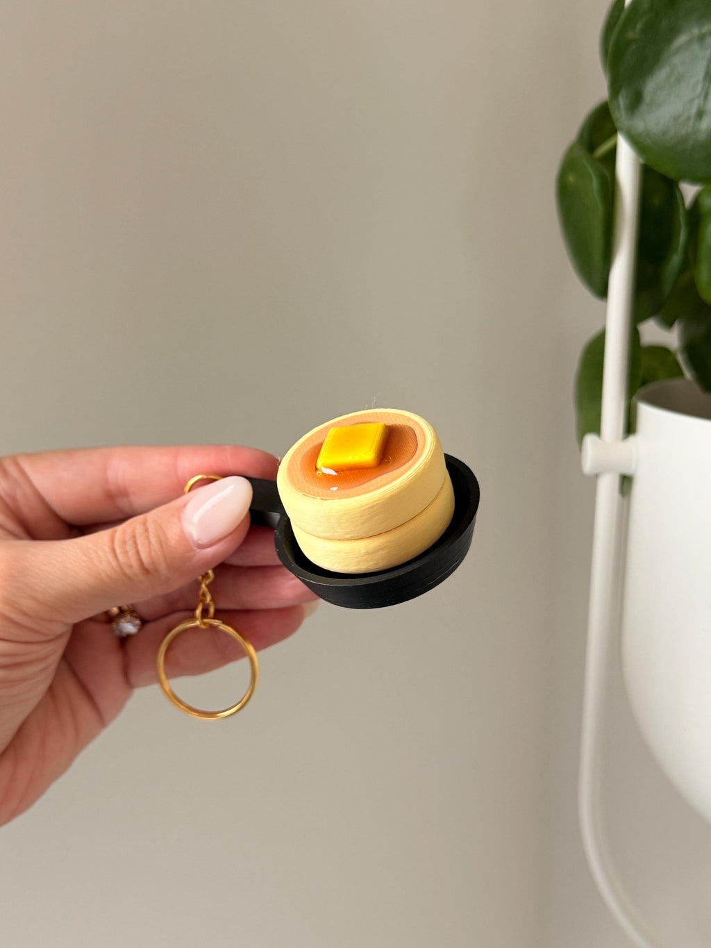 Japanese Soufflé Pancake Fidget Keychain | 3D Printed Fluffy Stack (Silent or Clicky) __etsy:7891243583