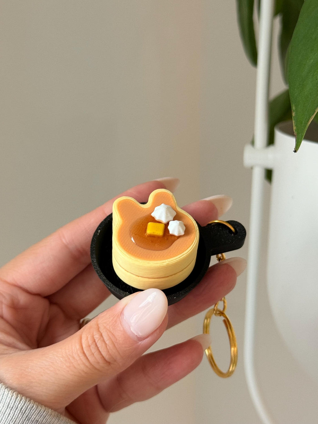 Pancake Bunny Fidget Clicker Keychain | 3D Printed Desk Toy, Kawaii Accessory __etsy:7907865225