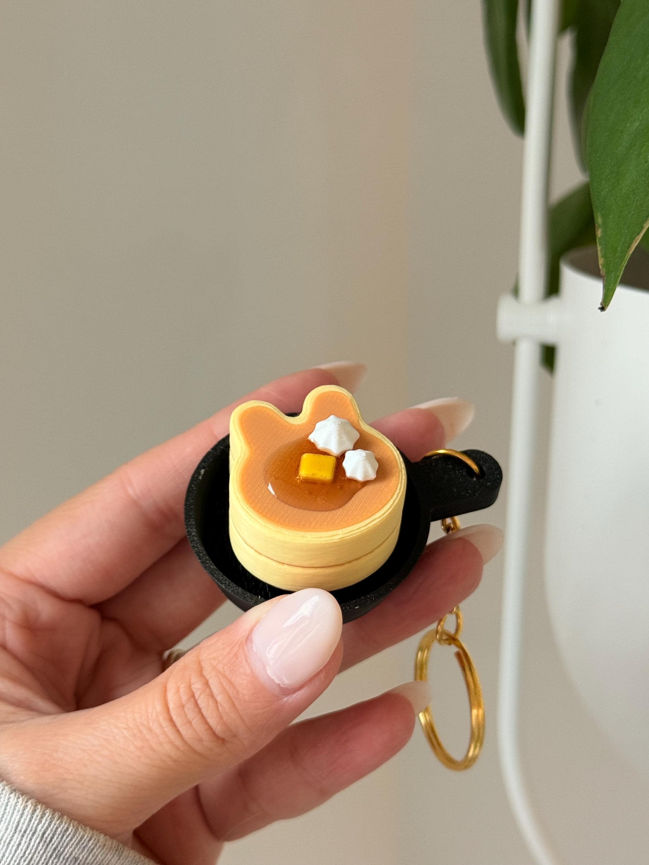 Pancake Bunny Fidget Clicker Keychain | 3D Printed Desk Toy, Kawaii Accessory __etsy:7907865225