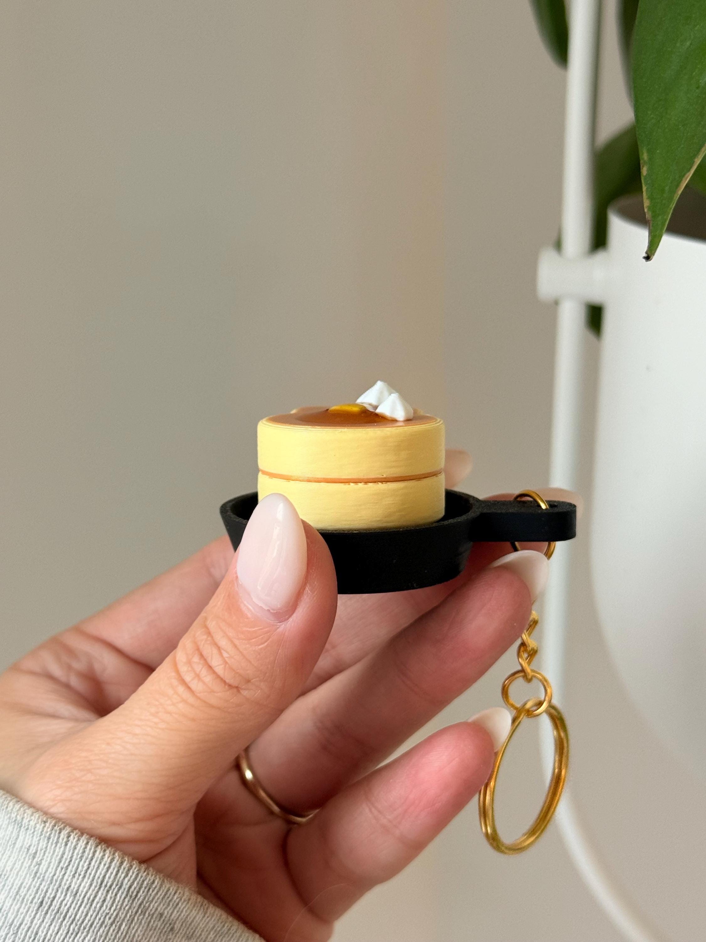 Pancake Bunny Fidget Clicker Keychain | 3D Printed Desk Toy, Kawaii Accessory __etsy:7859912380