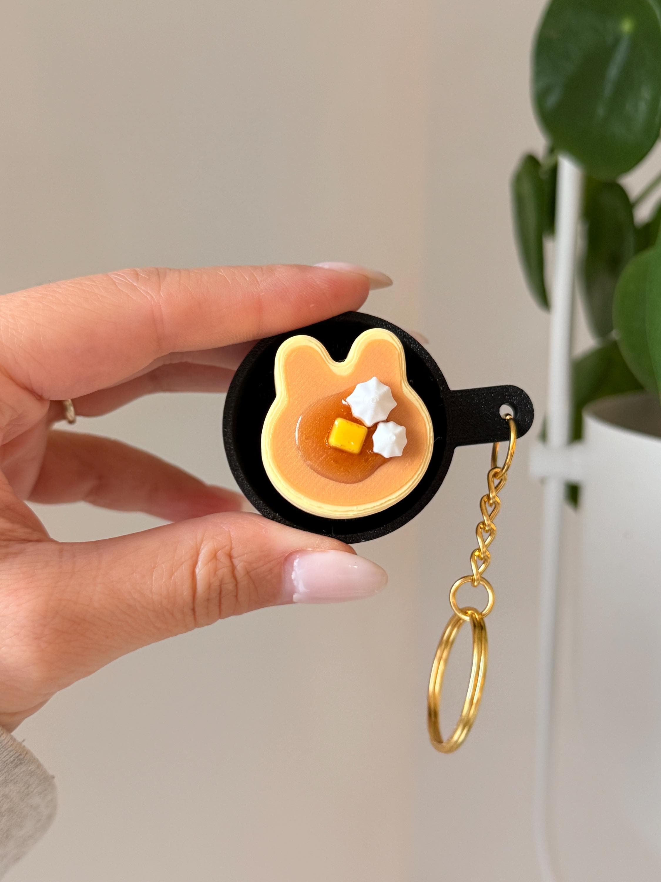 Pancake Bunny Fidget Clicker Keychain | 3D Printed Desk Toy, Kawaii Accessory __etsy:7859912386