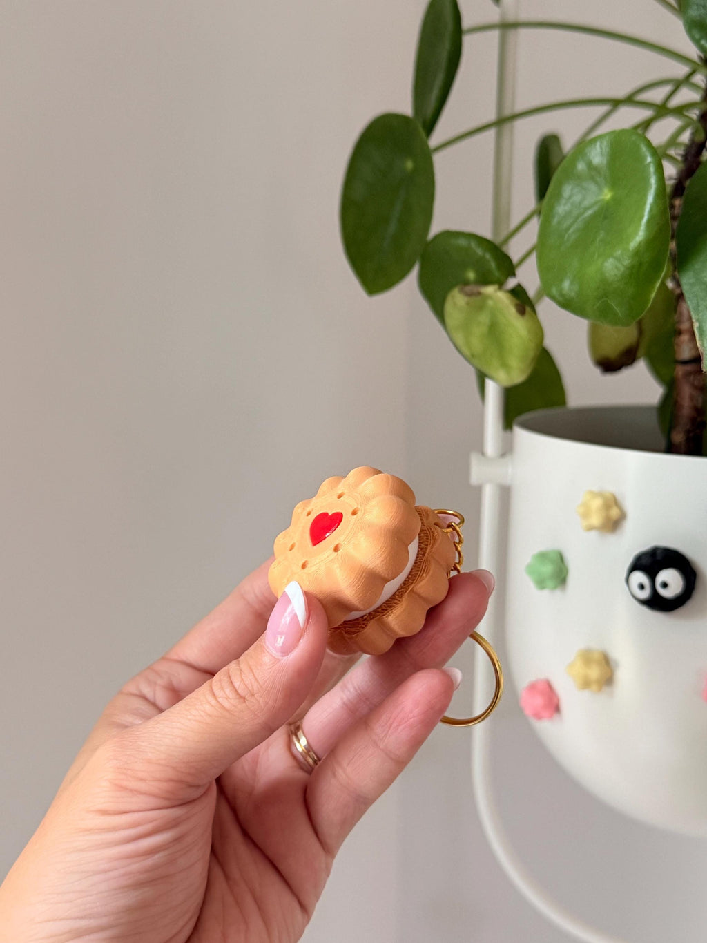 Shortbread Cookie Fidget Clicker, Heart Jam Sandwich Toy, 3D Printed Keychain Accessory __etsy:8085360958