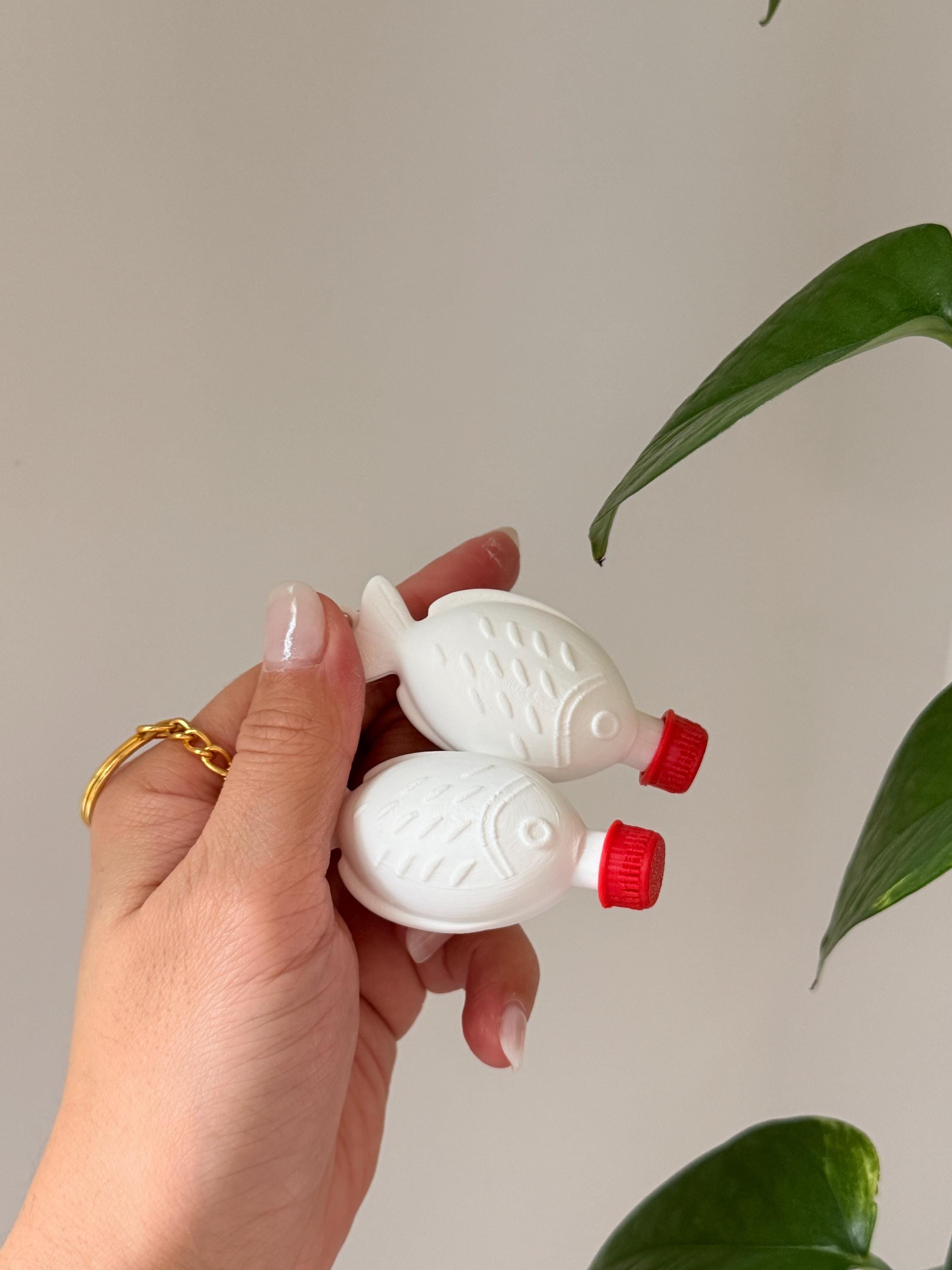 Soy Sauce Fish Bottle Keychain | 3D Printed Kawaii Desk Clicker __etsy:7988715127