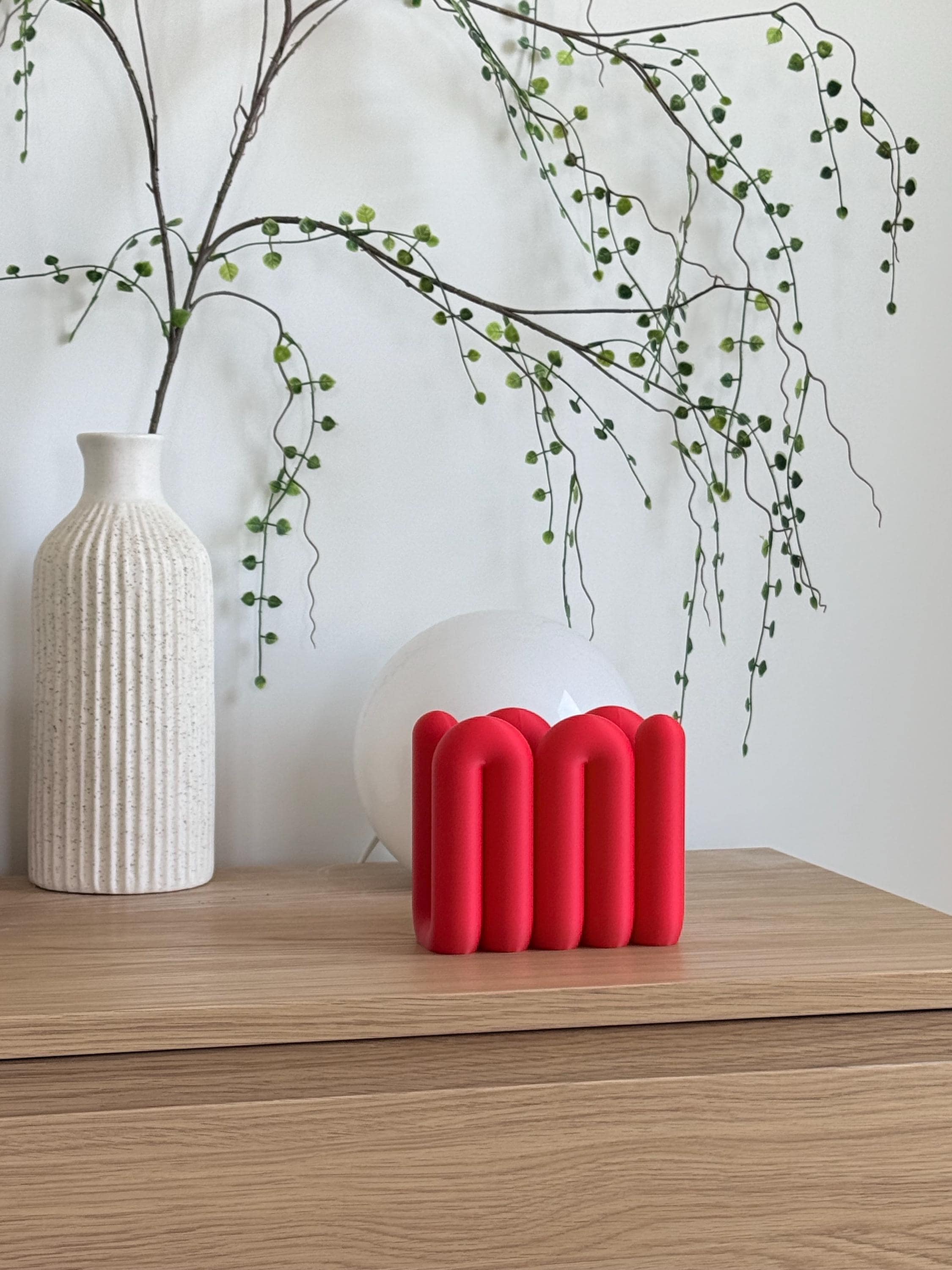 Wavy Laptop Stand | Sculptural 3D Printed Desk Organizer | Modern MacBook Dock __etsy:8128928158