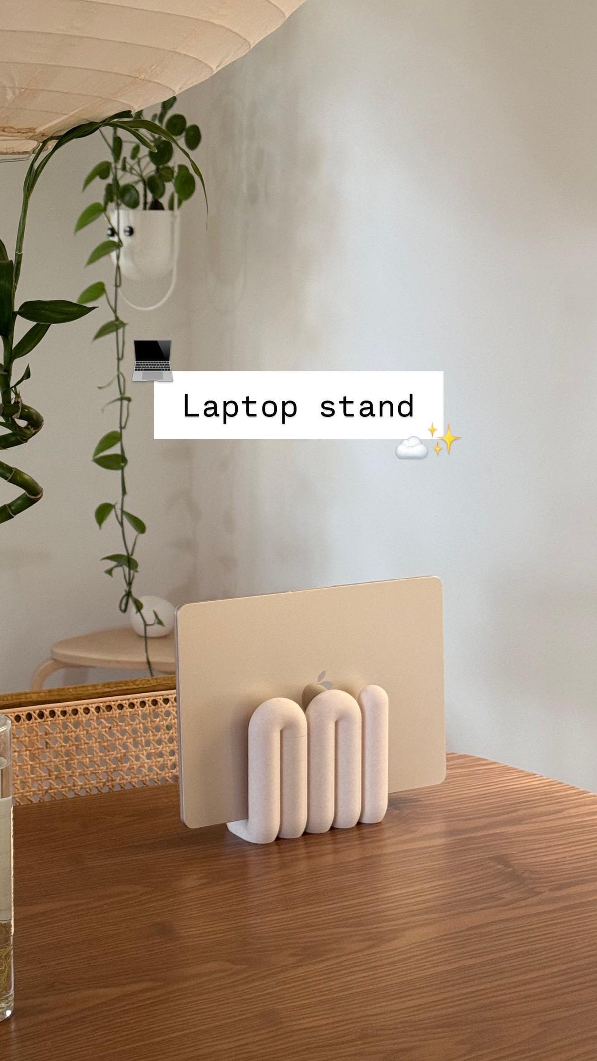 Wavy Laptop Stand | Sculptural 3D Printed Desk Organizer | Modern MacBook Dock __etsy:8565343905