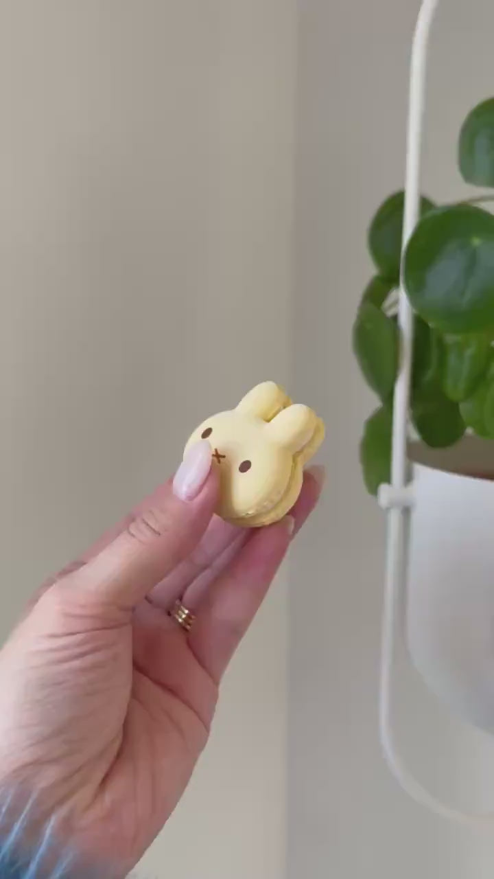 Bunny Macaron Fidget Clicker Keychain | 3D Printed Desk Toy (Clicky or Silent)