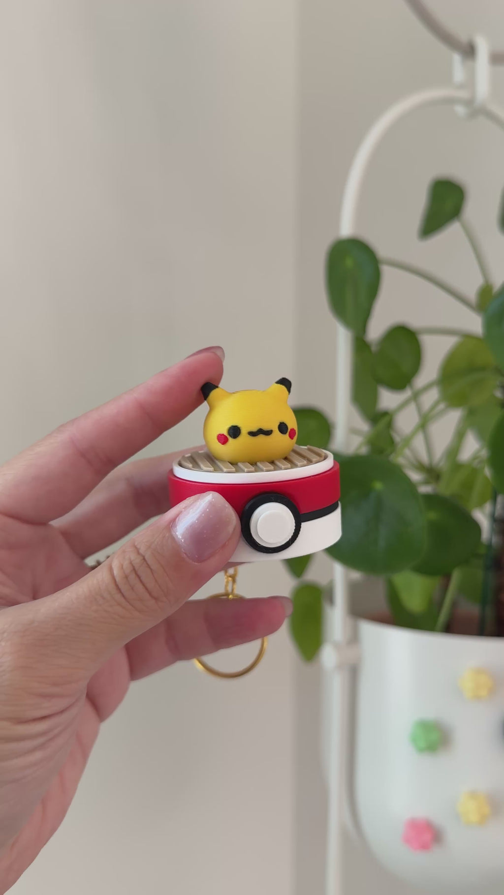 Pokémon Dim Sum Clicker Keychain | 3D Printed Fidget Keychain | Pikachu, Ditto, Gengar, Jigglypuff, Rayquaza | Cute Desk Toy Gift
