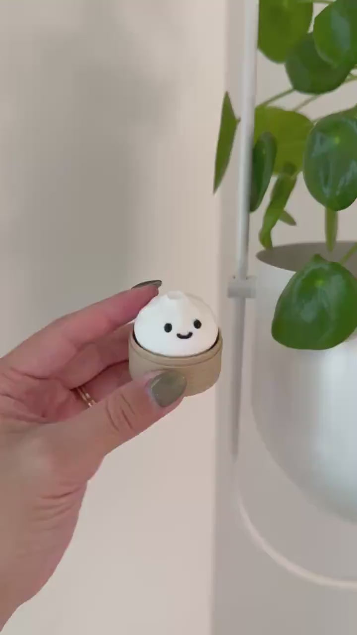 3D Printed Dumpling Fidget Clicker, Kawaii Desk Toy, Sensory Keychain Fidget Button