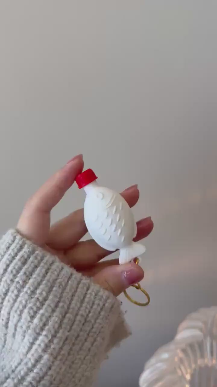 Soy Sauce Fish Bottle Keychain | 3D Printed Kawaii Desk Clicker